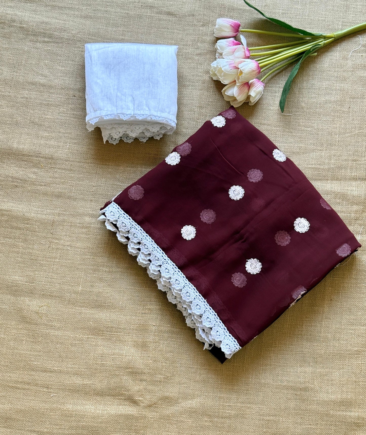 Georgette Embroidered Saree – 75 AED