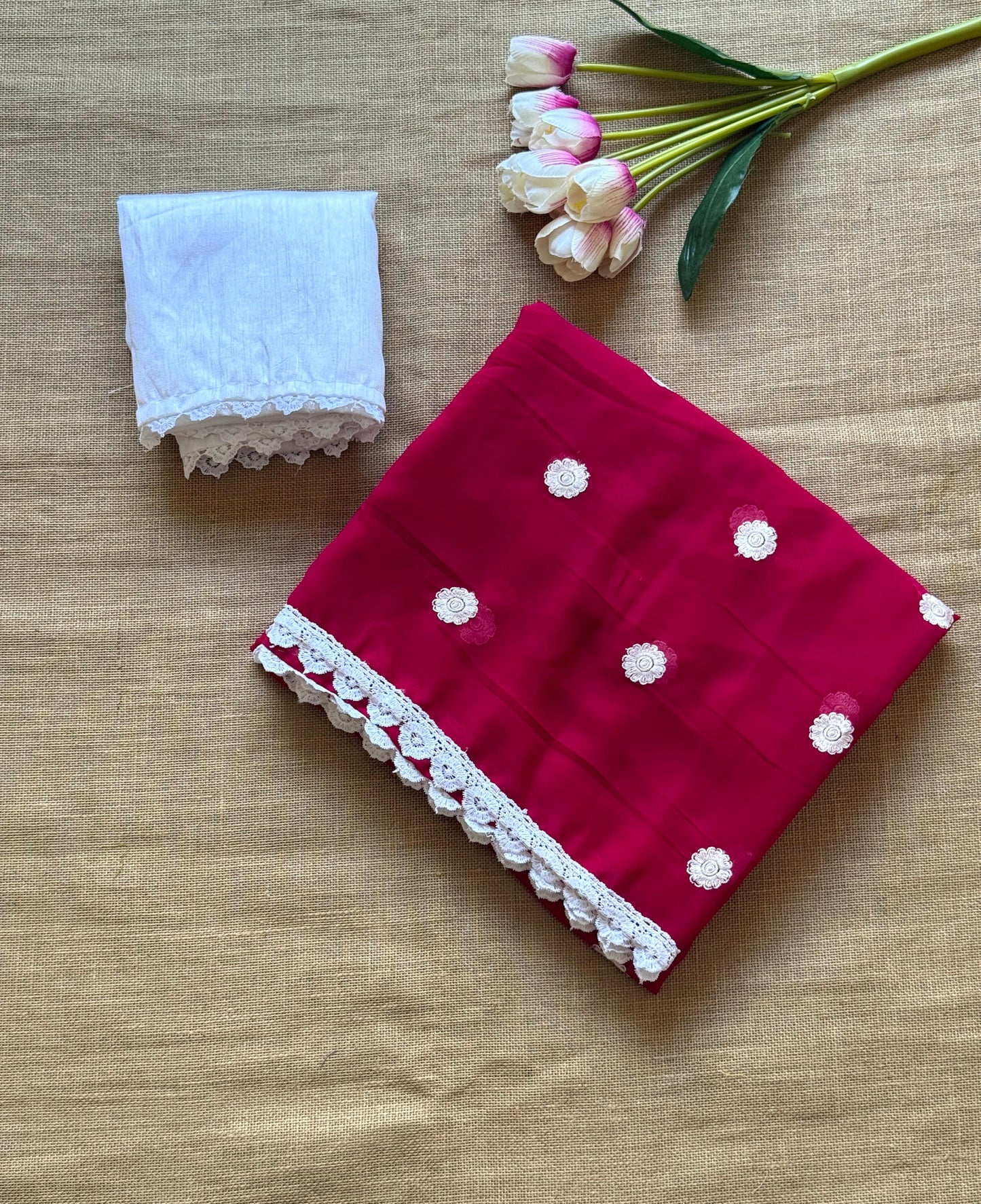 Georgette Embroidered Saree – 75 AED