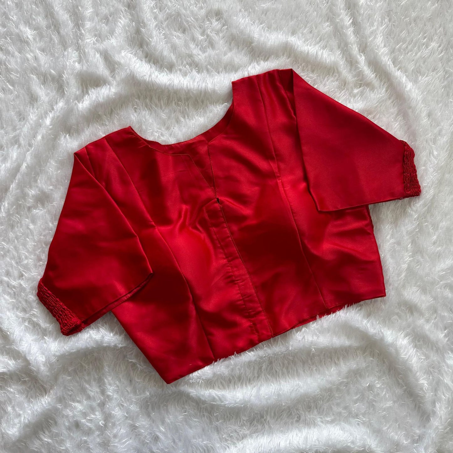 Soft Maslin Silk Elastic Stretchable Blouse – Plus Size – 50 AED