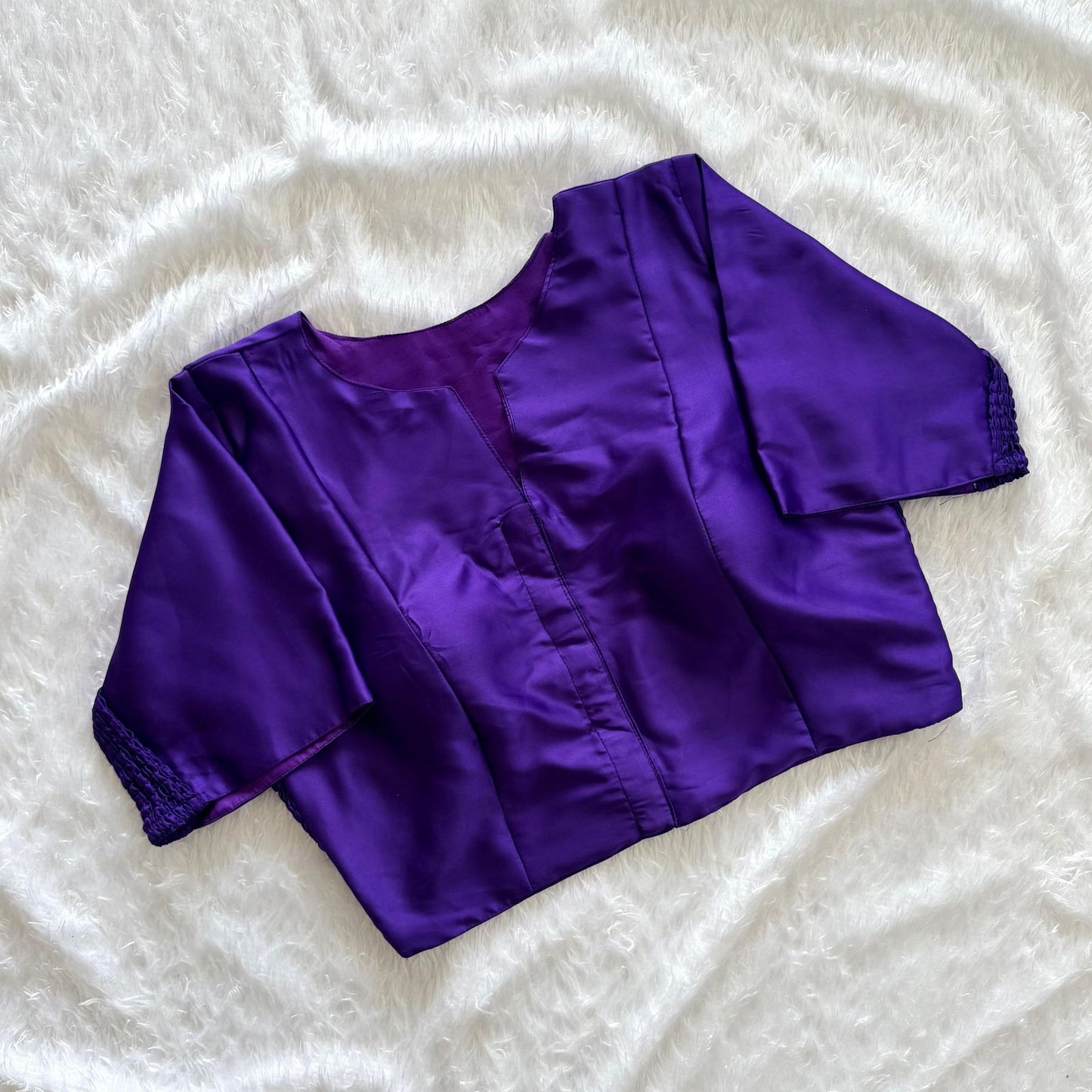 Soft Maslin Silk Elastic Stretchable Blouse – Plus Size – 50 AED