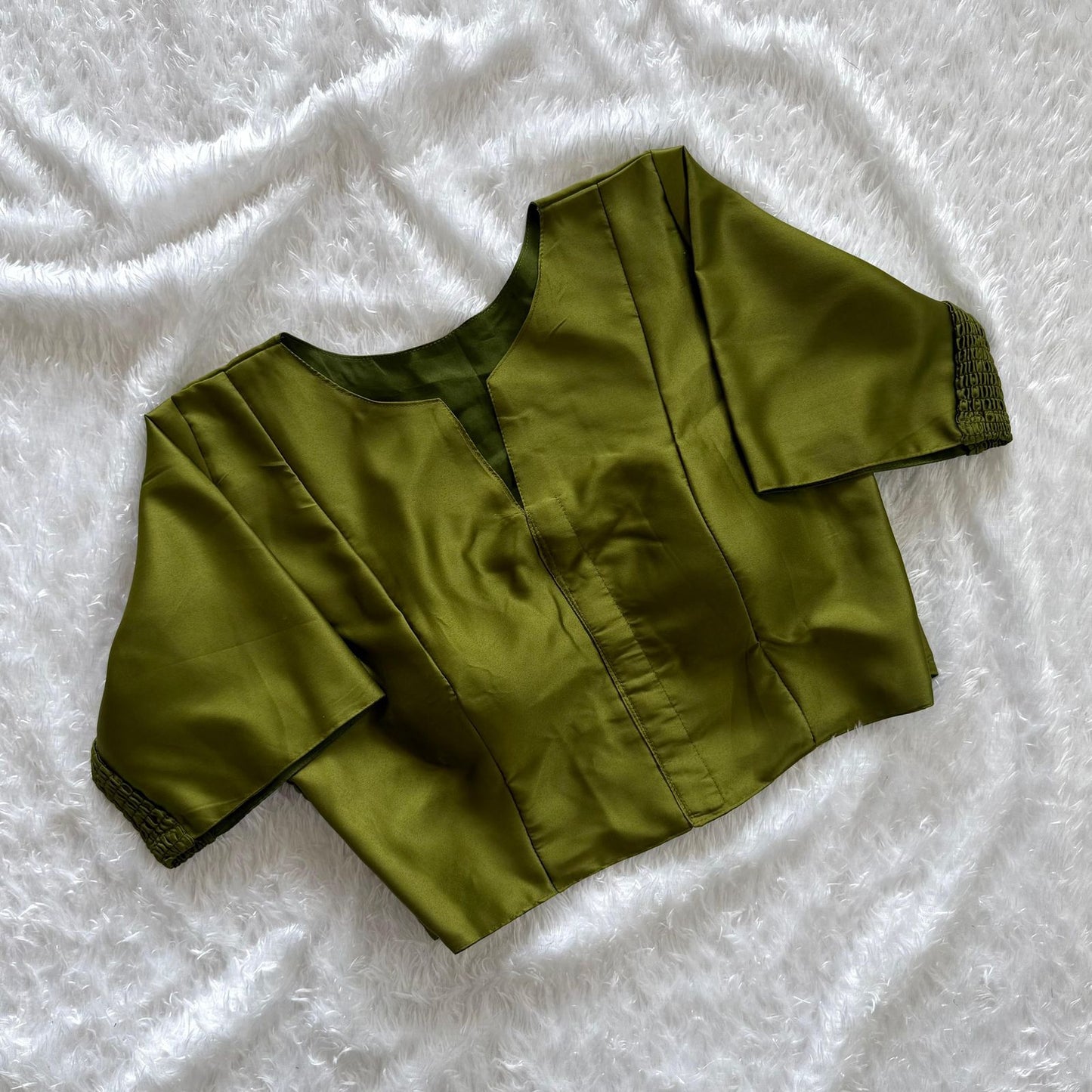 Soft Maslin Silk Elastic Stretchable Blouse – Plus Size – 50 AED