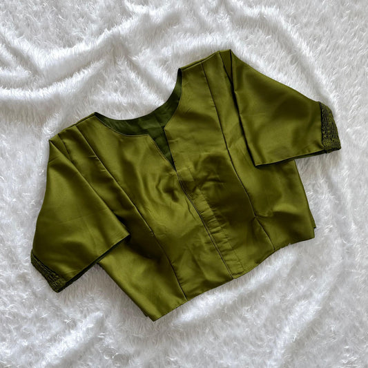 Soft Maslin Silk Elastic Stretchable Blouse – Plus Size – 50 AED