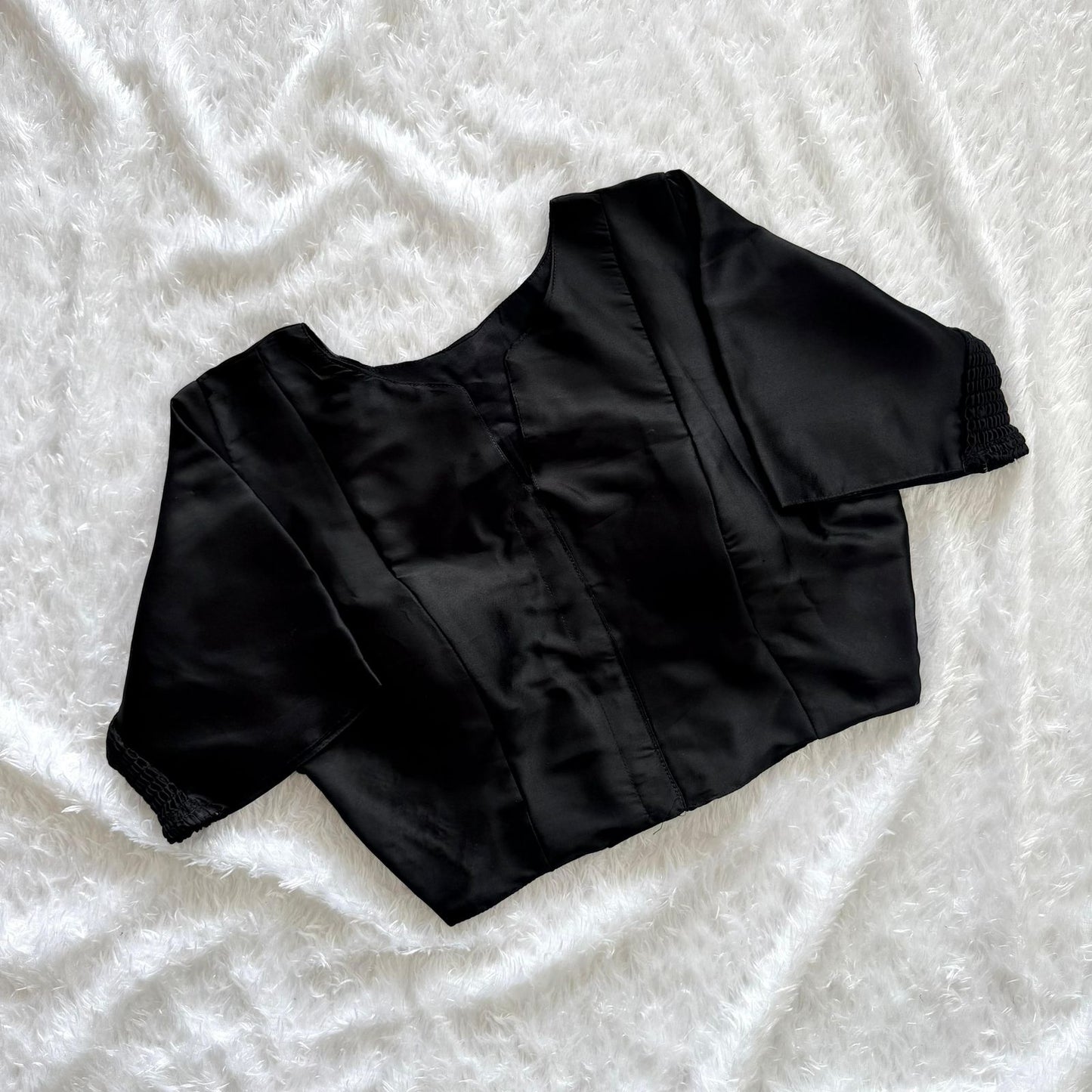 Soft Maslin Silk Elastic Stretchable Blouse – Plus Size – 50 AED