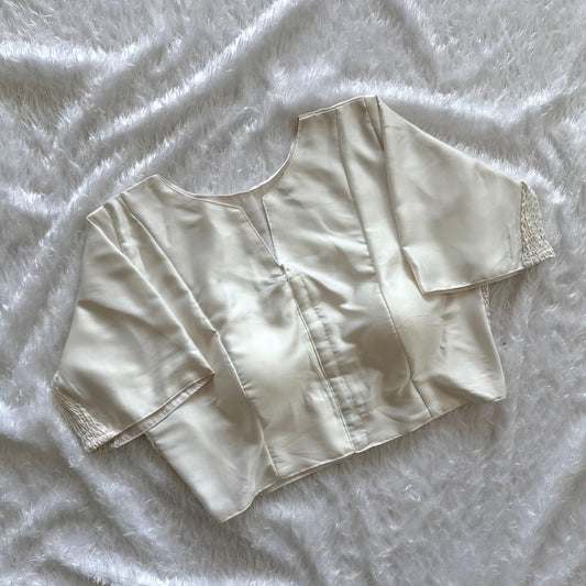 Soft Maslin Silk Elastic Stretchable Blouse – Plus Size – 50 AED
