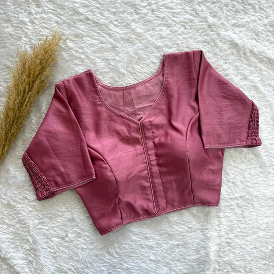 Soft Maslin Silk Side Elastic Stretchable Blouse Regular Size