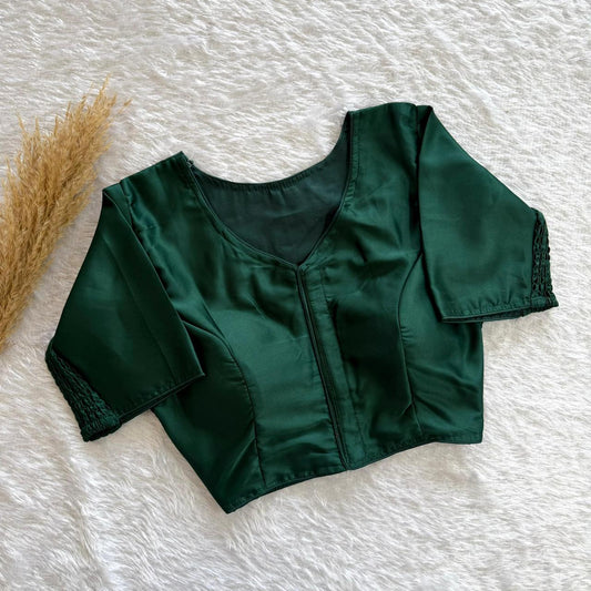 Soft Maslin Silk Side Elastic Stretchable Blouse – Plus Size