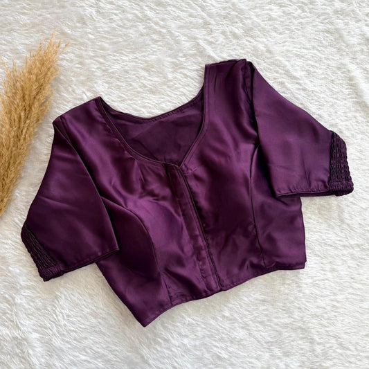 Soft Maslin Silk Side Elastic Stretchable Blouse – Plus Size