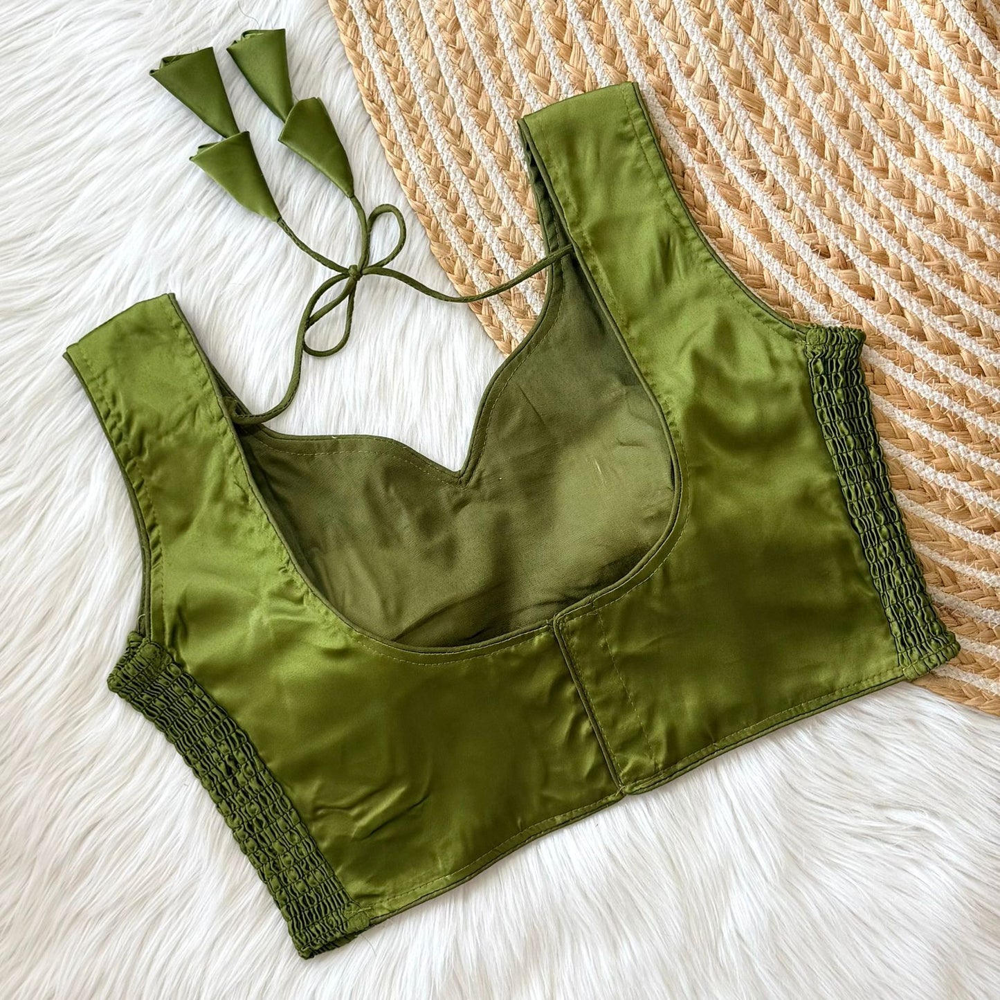 Soft Maslin Silk Side Elastic Stretchable Blouse - Regular Size