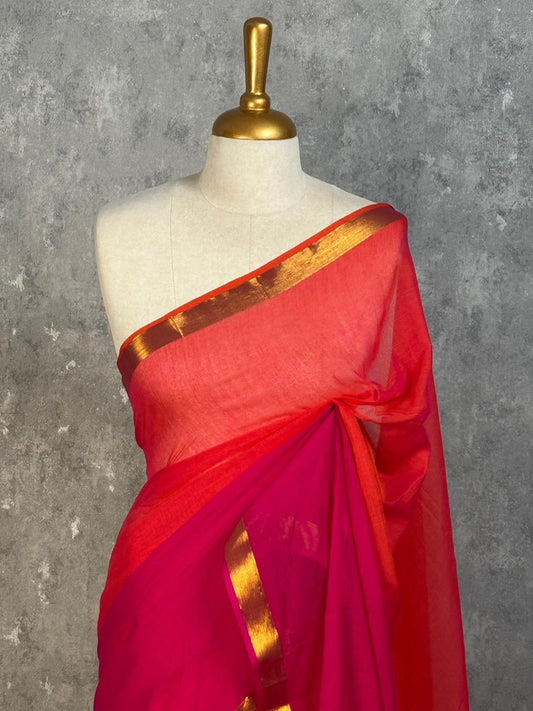Soft 120 Count Mul Cotton Ombre Sarees – 79 AED