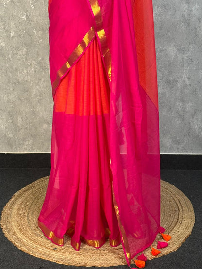 Soft 120 Count Mul Cotton Ombre Sarees – 79 AED