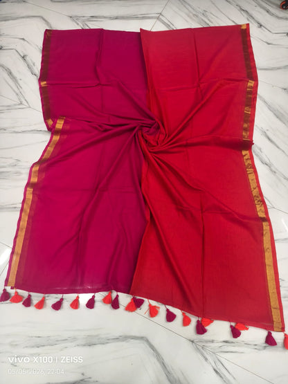 Soft 120 Count Mul Cotton Ombre Sarees – 79 AED