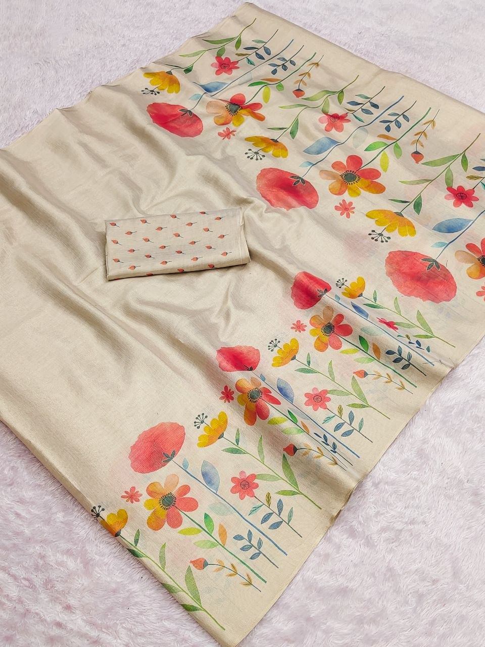 Linen Tissue Silk Sarees – 65 AED