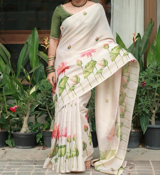 Linen Tissue Silk Sarees – 65 AED