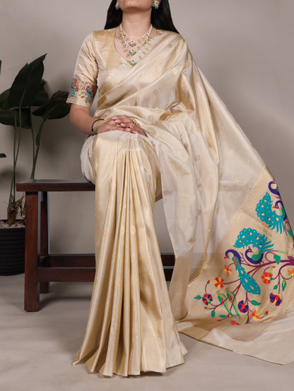 Tissue Silk Paithani Designer Sarees – 125 AED