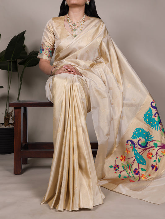 Tissue Silk Paithani Designer Sarees – 125 AED