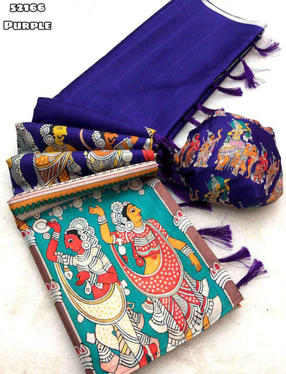 Semi Tussar Silk Sarees – 69 AED PURPLE