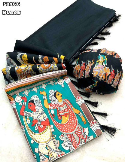 Semi Tussar Silk Sarees – 69 AED BLACK