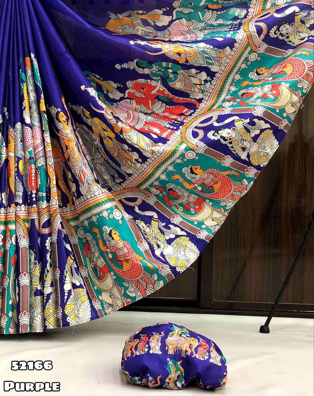 Semi Tussar Silk Sarees – 69 AED PURPLE
