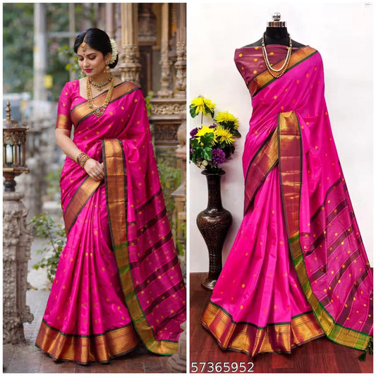 Cotton Silk Sarees with Jacquard Borders – 50 AED