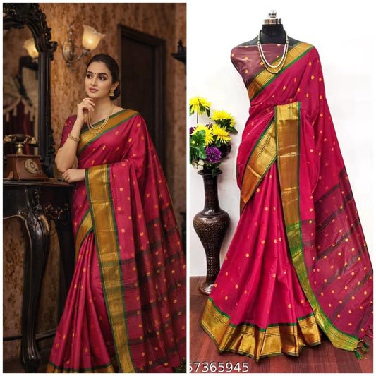 Cotton Silk Sarees with Jacquard Borders – 50 AED