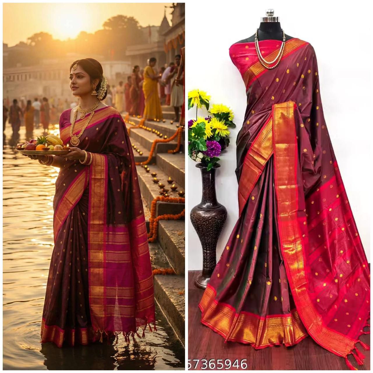 Cotton Silk Sarees with Jacquard Borders – 50 AED