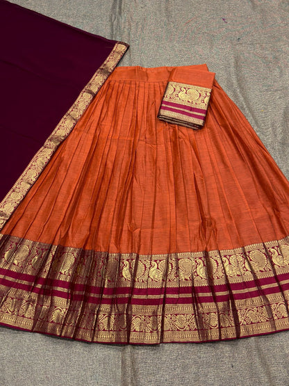 Kanchi Cotton Silk Readymade Lehenga Set – 99 AED