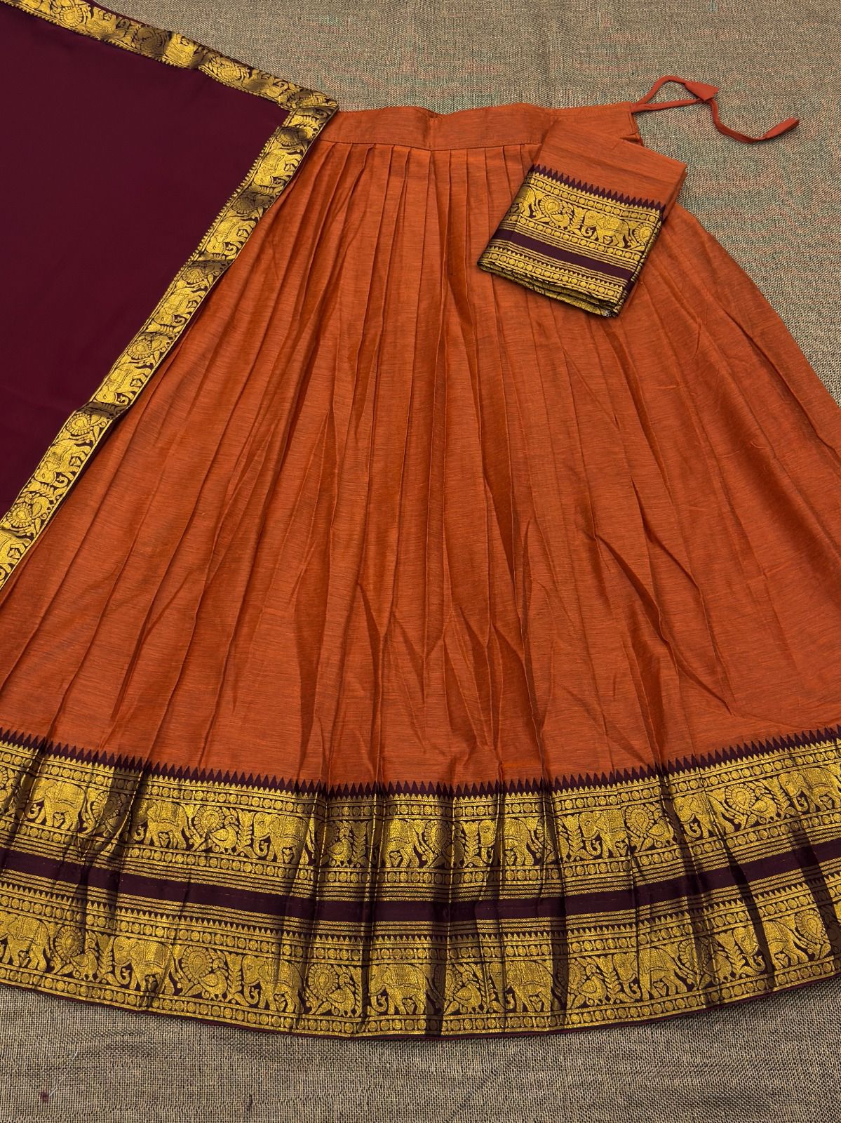 Kanchi Cotton Silk Readymade Lehenga Set – 99 AED