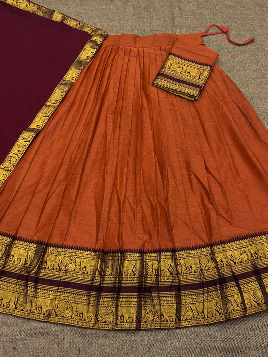 Kanchi Cotton Silk Readymade Lehenga Set – 99 AED