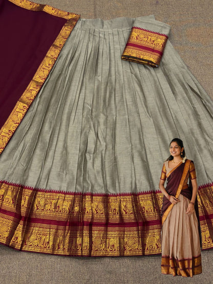 Kanchi Cotton Silk Readymade Lehenga Set – 99 AED