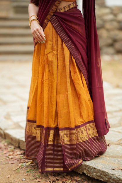 Kanchi Cotton Silk Readymade Lehenga Set – 99 AED