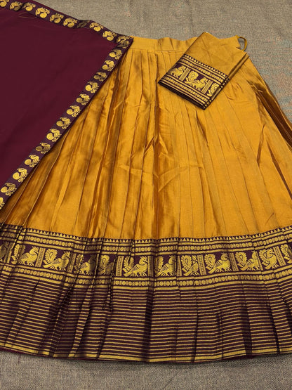 Kanchi Cotton Silk Readymade Lehenga Set – 99 AED