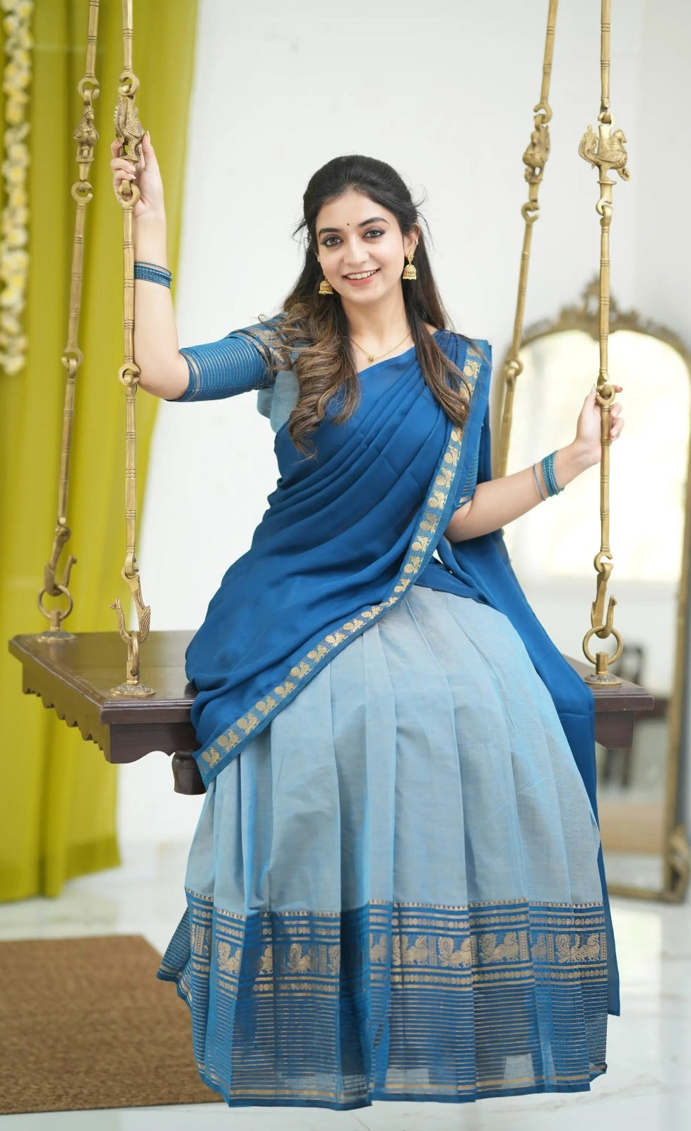 Kanchi Cotton Silk Readymade Lehenga Set – 99 AED