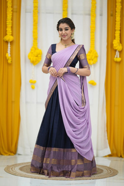 Kanchi Cotton Silk Readymade Lehenga Set – 99 AED