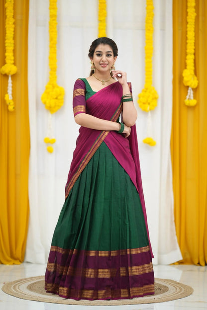 Kanchi Cotton Silk Readymade Lehenga Set – 99 AED