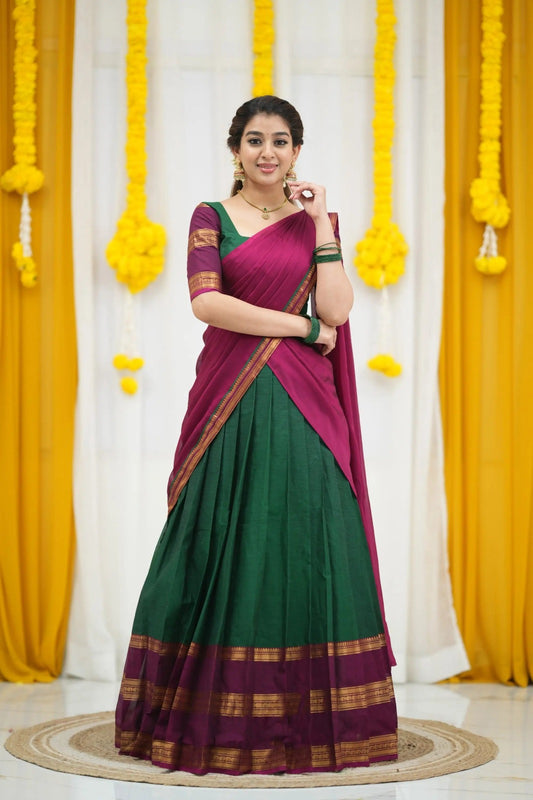 Kanchi Cotton Silk Readymade Lehenga Set – 99 AED