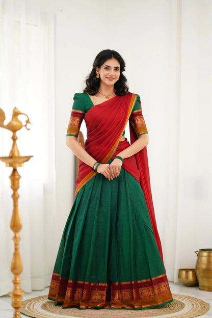 Kanchi Cotton Silk Readymade Lehenga Set – 99 AED
