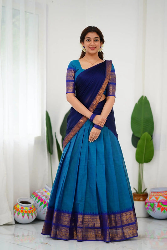 Kanchi Cotton Silk Readymade Lehenga Set – 99 AED