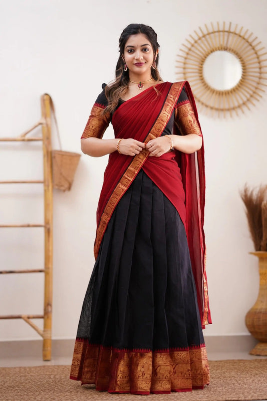 Kanchi Cotton Silk Readymade Lehenga Set – 99 AED