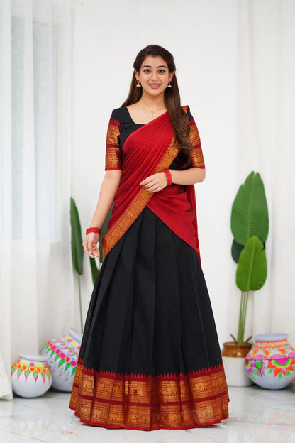 Kanchi Cotton Silk Readymade Lehenga Set – 99 AED