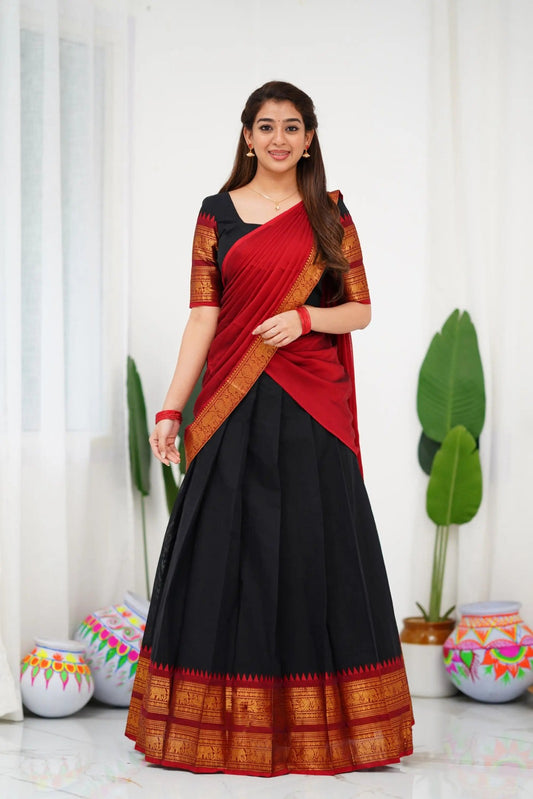 Kanchi Cotton Silk Readymade Lehenga Set – 99 AED