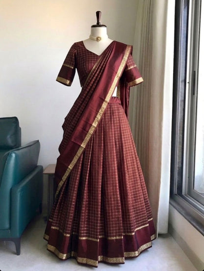 Georgette Viscose Readymade Lehenga Set – 99 AED