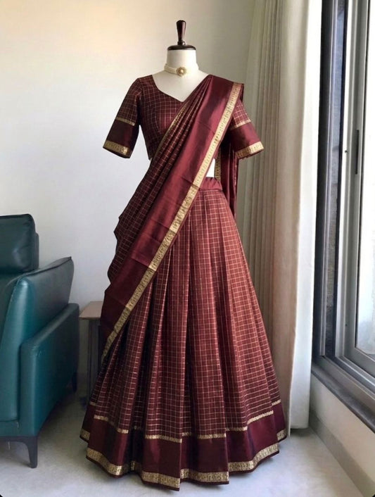 Georgette Viscose Readymade Lehenga Set – 99 AED