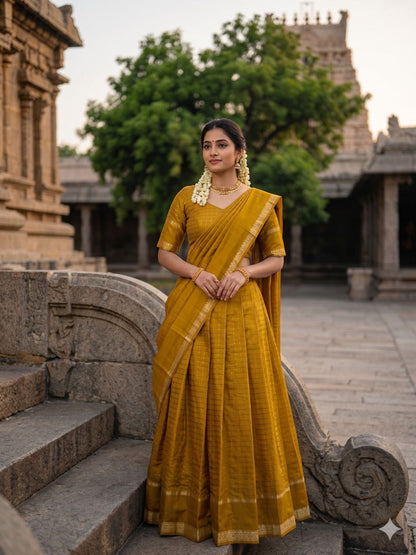 Georgette Viscose Readymade Lehenga Set – 99 AED