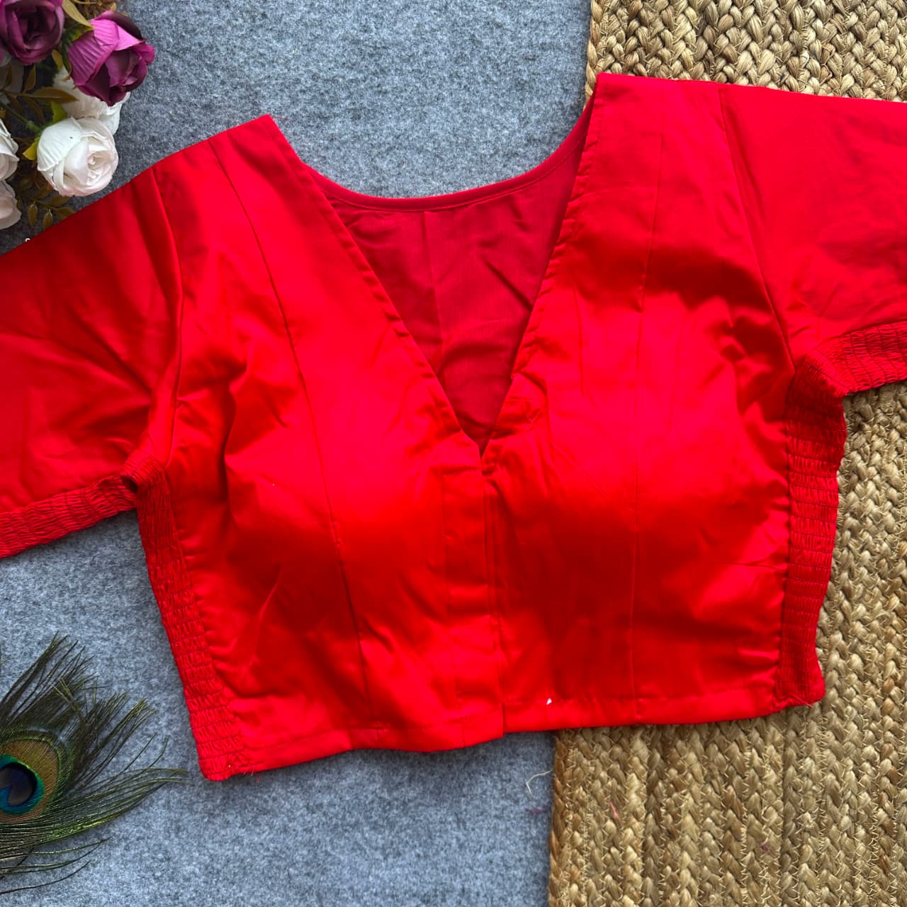 Side Elastic Stretchable Blouse – 50 AED