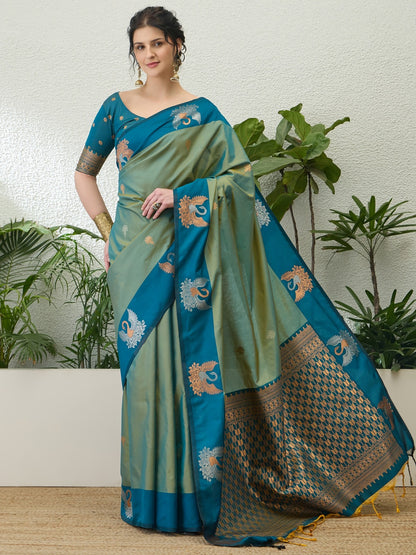 Soft Handloom Dual Tone Effect Saree – 99 AED