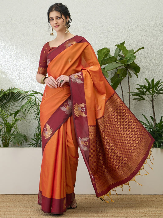 Soft Handloom Dual Tone Effect Saree – 99 AED