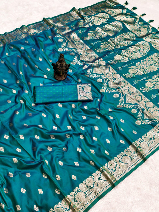 Soft Two Tone Silk Banarasi Weaving Saree – 99 AED