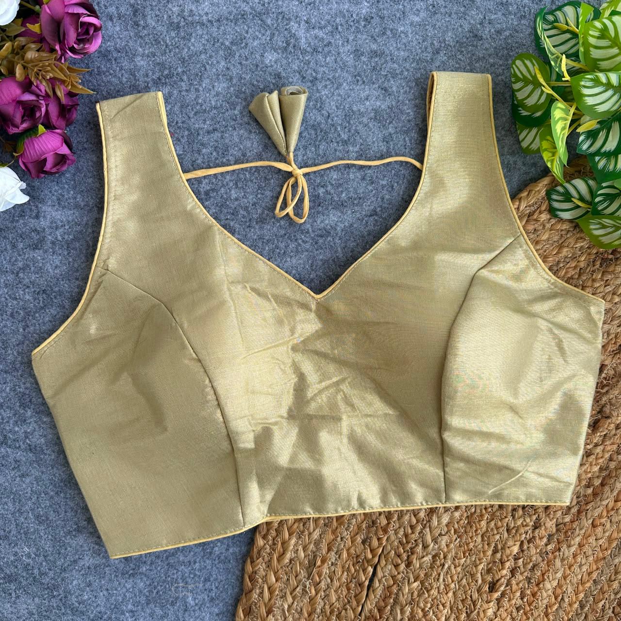 Soft South Tissue Silk Readymade Blouse – 39 AED