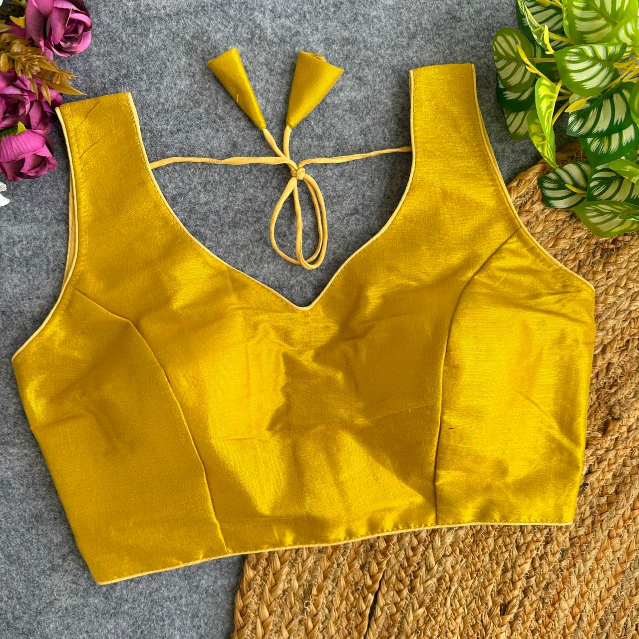 Soft South Tissue Silk Readymade Blouse – 39 AED