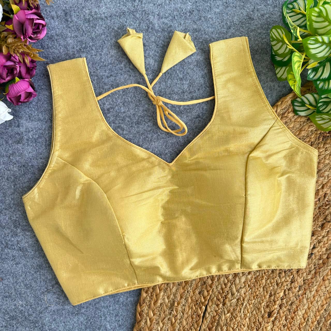 Soft South Tissue Silk Readymade Blouse – 39 AED